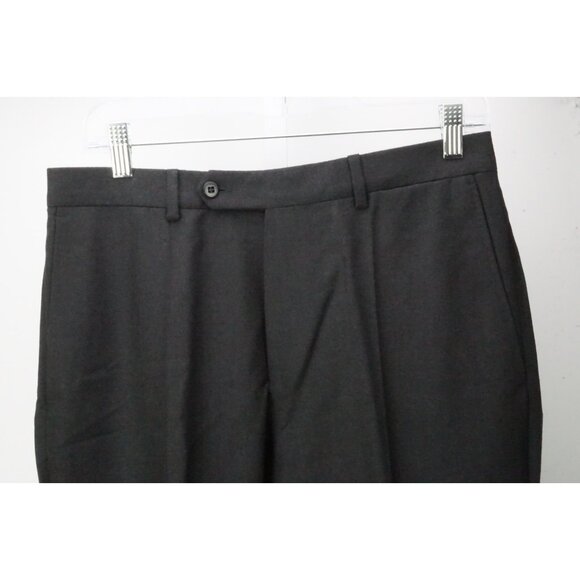 Burberry London Dark Gray S100s Wool Dress Pants Trousers 46 EU Brand NEW